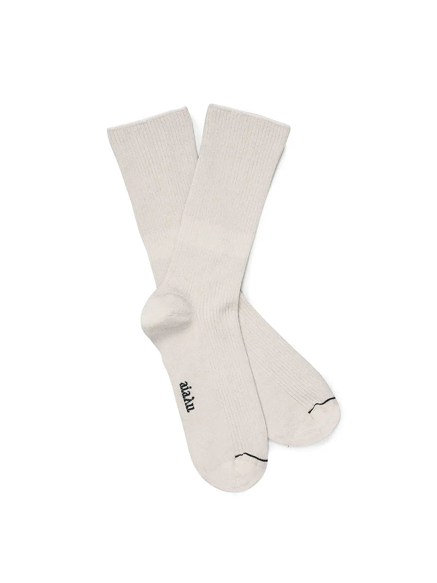 Cotton Rib Socks, milk fra Aiayu - 1 - Jacobsen Plus