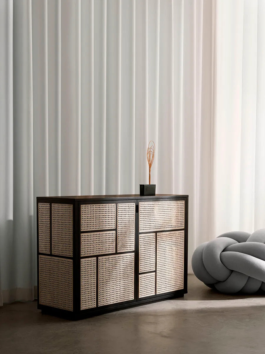 Air Sideboard, black/cane fra Design House Stockholm