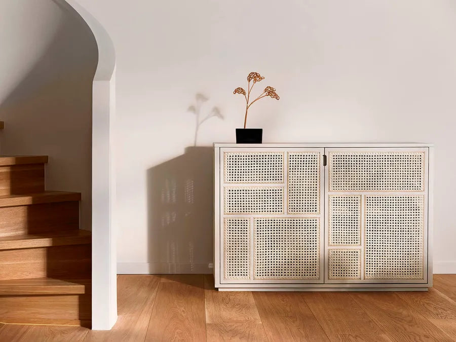 Air Sideboard, white/cane fra Design House Stockholm