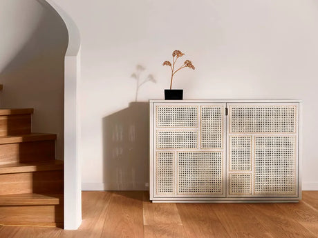 Air Sideboard, white/cane fra Design House Stockholm - 2 - Jacobsen Plus