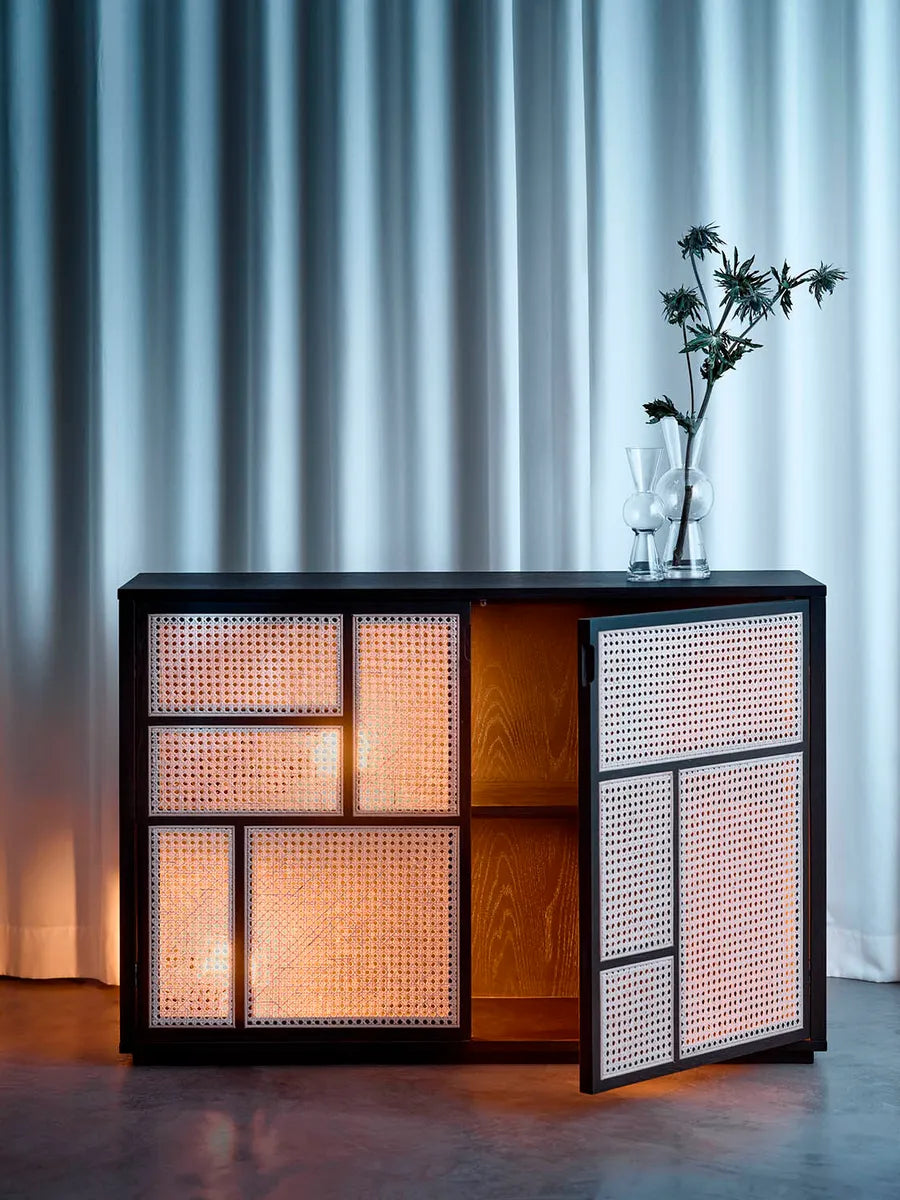 Air Sideboard, black/cane fra Design House Stockholm