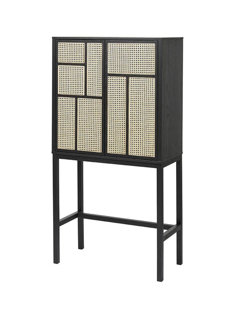 Air Cabinet, black/cane fra Design House Stockholm - 1 - Jacobsen Plus