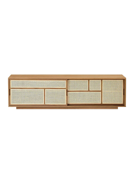 Air Sideboard Low, oak/cane fra Design House Stockholm - 1 - Jacobsen Plus