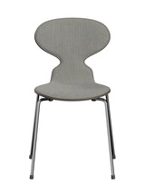 3101 Myren Stol, forsidepolstret af Arne Jacobsen - Deep Clay farvet ask-Sunniva 153 tekstil / Krom - Jacobsen Plus