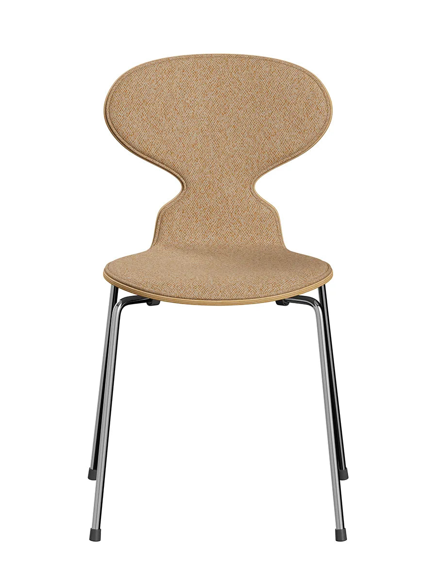 3101 Myren Stol, forsidepolstret af Arne Jacobsen - Egefinér-Vanir 413 tekstil / Krom - Jacobsen Plus