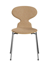 3101 Myren Stol, forsidepolstret af Arne Jacobsen - Egefinér-Vanir 413 tekstil / Krom - Jacobsen Plus