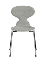 3101 Myren Stol, forsidepolstret af Arne Jacobsen - Hvidfarvet ask-Hallingdal 110 tekstil / Krom - Jacobsen Plus