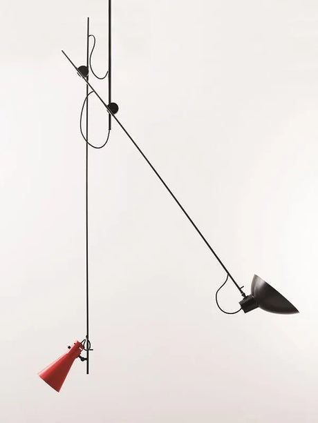 VV Cinquanta Suspension Lampe fra Astep - Mondrian stel med blå og gul skærm - Jacobsen Plus