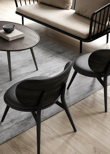 The Lounge Chair, sort bøg med sort læder fra Mater - 2 - Jacobsen Plus