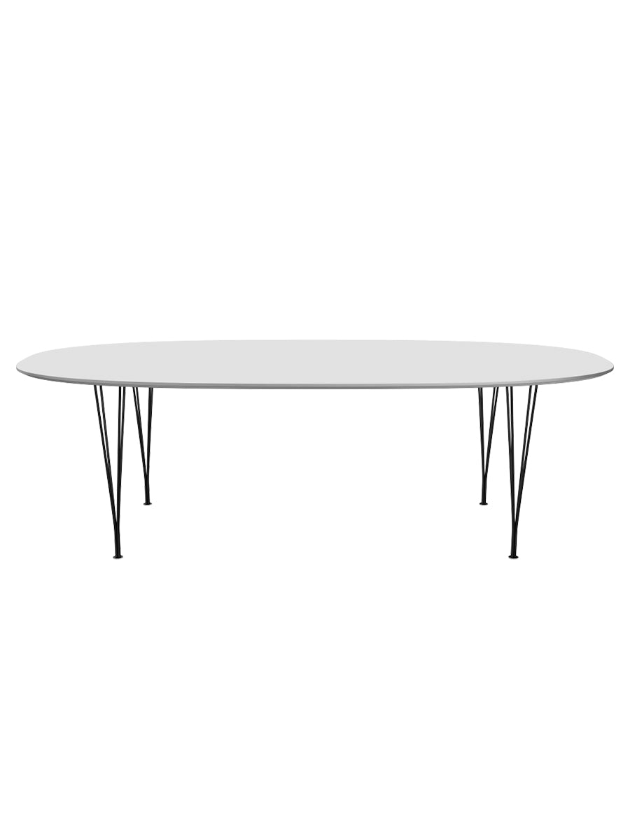  - Hvid laminat m. alukant - Sort stel - Jacobsen Plus