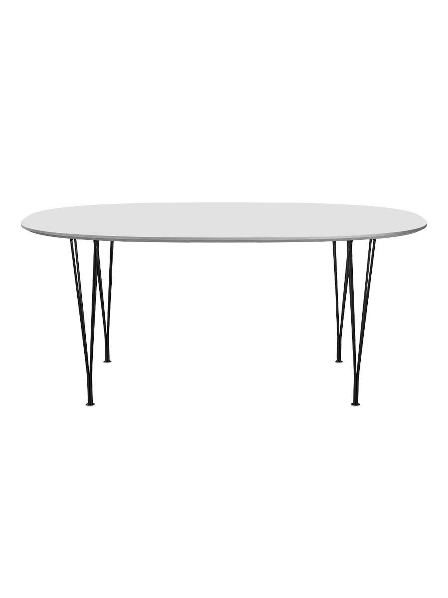  - Hvid laminat m. alukant - Sort stel - Jacobsen Plus