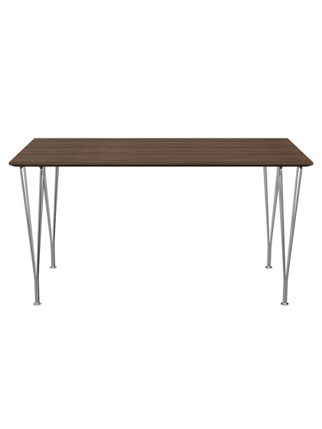 Piet Hein B637 Spisebord, 140 x 80 cm fra Fritz Hansen - Hvid laminat m. alukant - Jacobsen Plus