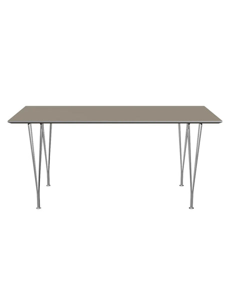 Piet Hein B638 spisebord, 160 x 80 cm fra Fritz Hansen - Brown Ottawa m. alukant (specialfarve) - Jacobsen Plus