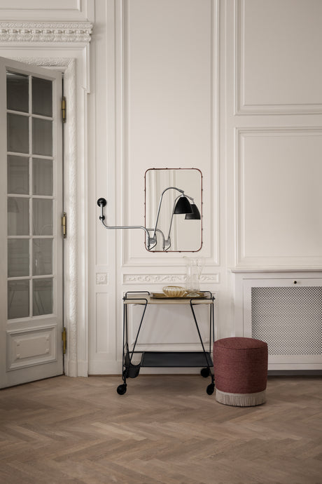 Adnet spejl, firkantet fra GUBI - Medium / Black - Jacobsen Plus