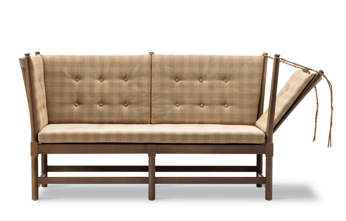 Tremmesofa, 80-års jubilæumsudgave af Børge Mogensen - Bøg / Chestnut Brown / Steelcut Beat 335 - Jacobsen Plus