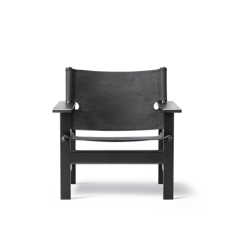 The Canvas Chair, sortlakeret eg sort canvas af Børge Mogensen - 1 - Jacobsen Plus