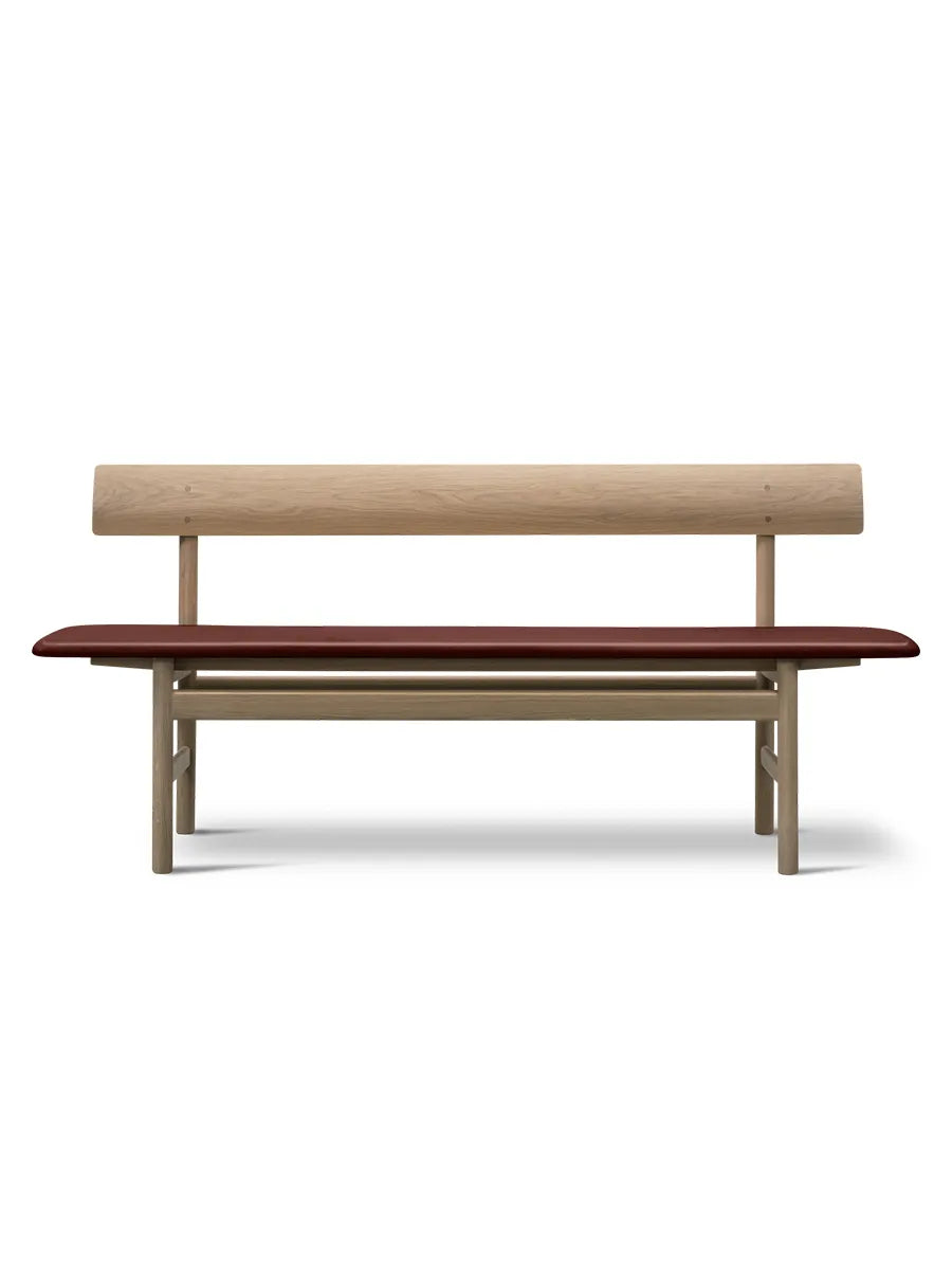Bænk 3171 af Børge Mogensen - Omni Burnt Sienna 293 / Eg lys olie - Jacobsen Plus