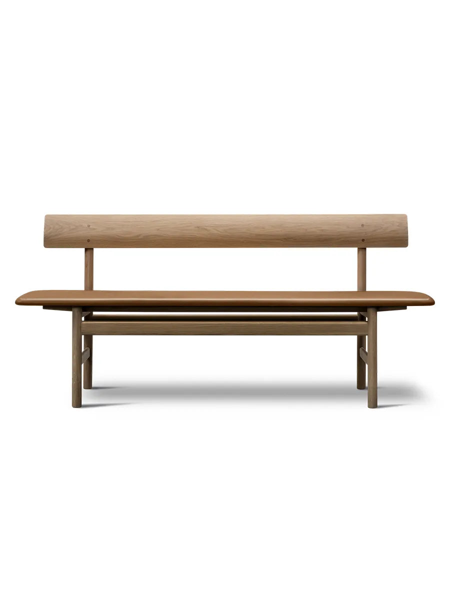 Bænk 3171 af Børge Mogensen - Omni Cognac 307 / Eg lys olie - Jacobsen Plus