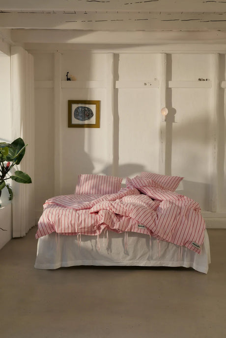 Bongusta - Percale sengetøj, 140x200/60x63 cm, Baby pink & ski patrol - 3 - Jacobsen Plus