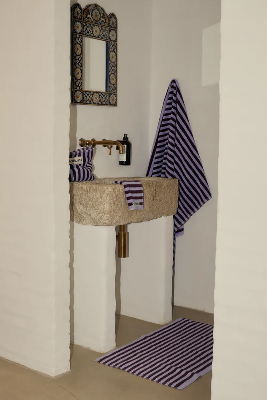 Bongusta - Naram towel, Wine & Lavender Blue - 3 - Jacobsen Plus