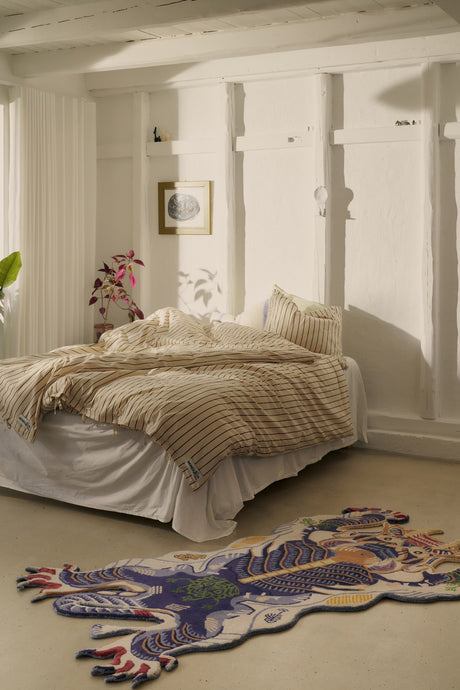 Bongusta - Percale sengetøj, 140x200/60x63 cm, Creme & ink - 3 - Jacobsen Plus