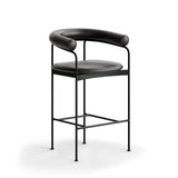 DK3 Baia Counter Stool - Black Leather / Black Steel - Jacobsen Plus