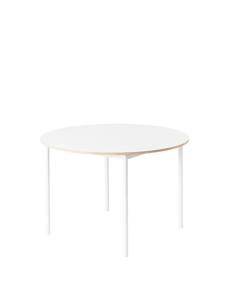 Base Round Table, Ø 110 cm fra Muuto - White - White - Jacobsen Plus