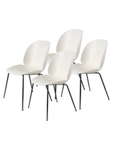 Beetle Chair, conic base 4 stk. fra GUBI - Alabaster White / Black Matt base - Jacobsen Plus