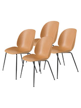 Beetle Chair, conic base 4 stk. fra GUBI - Amber Brown / Black Matt base - Jacobsen Plus