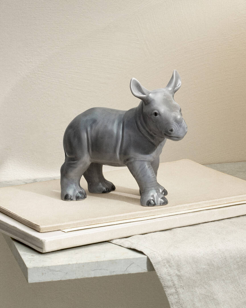 Babynæsehorn Årets figur 2025 fra Royal Copenhagen