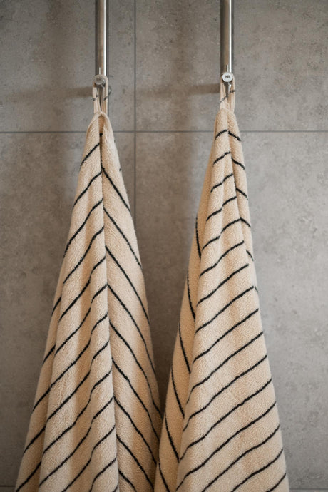 Naram towel - Creme & Ink fra Bongusta - 30 x 30 cm - Jacobsen Plus