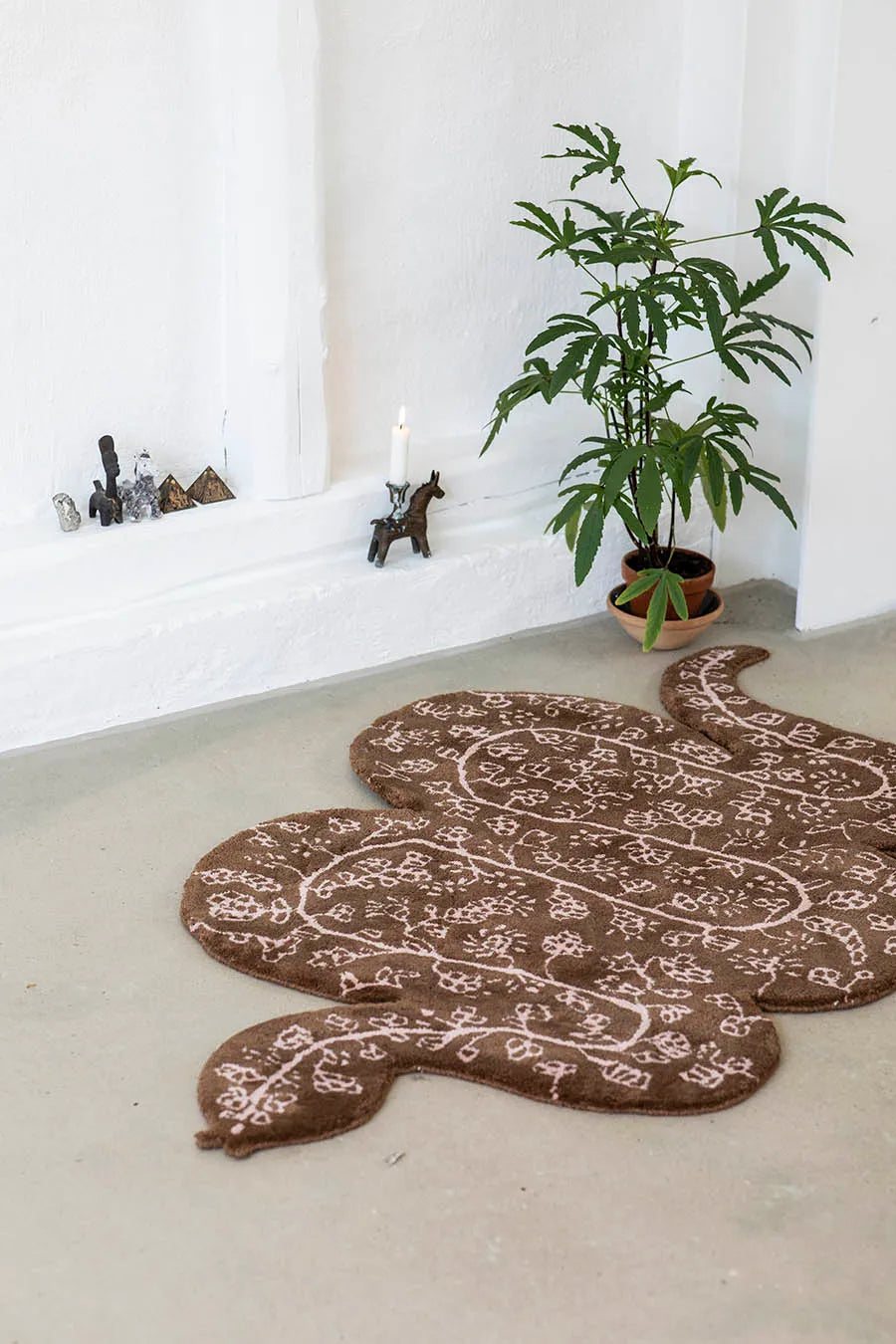 Burma snake rug, rose og brown fra Bongusta - 2 - Jacobsen Plus