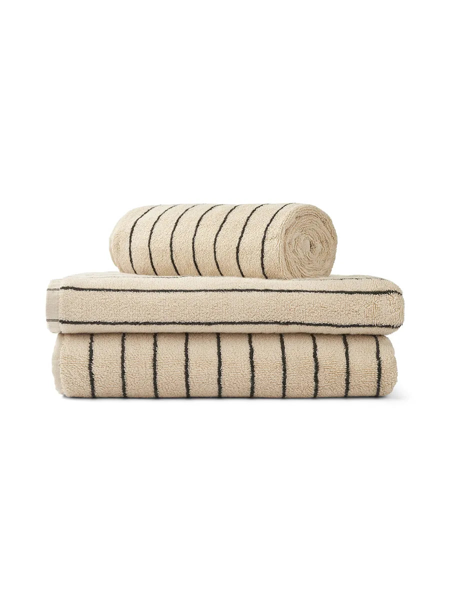 Naram towel - Creme & Ink fra Bongusta