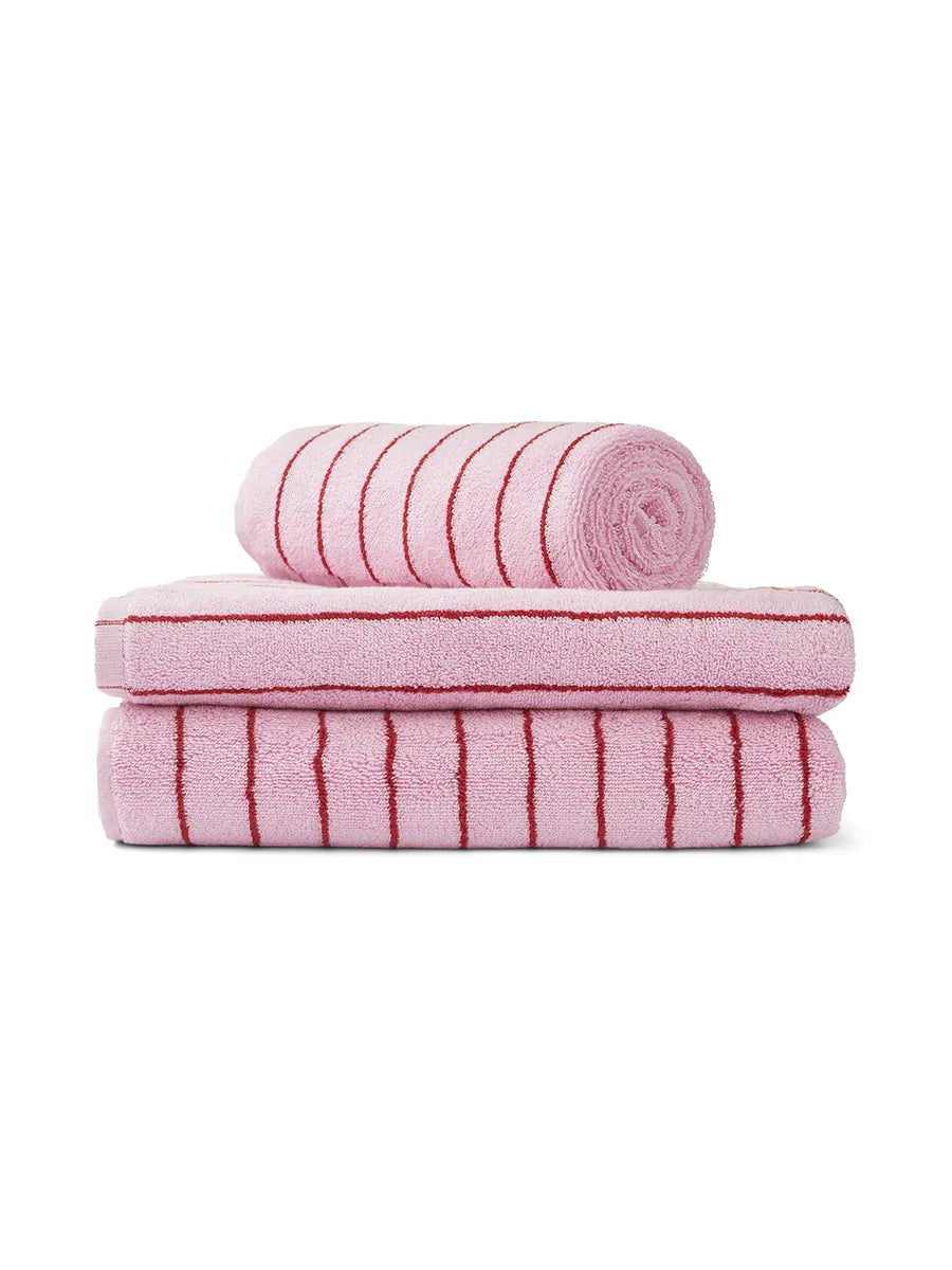 Naram towel - Baby pink & Ski patrol fra Bongusta