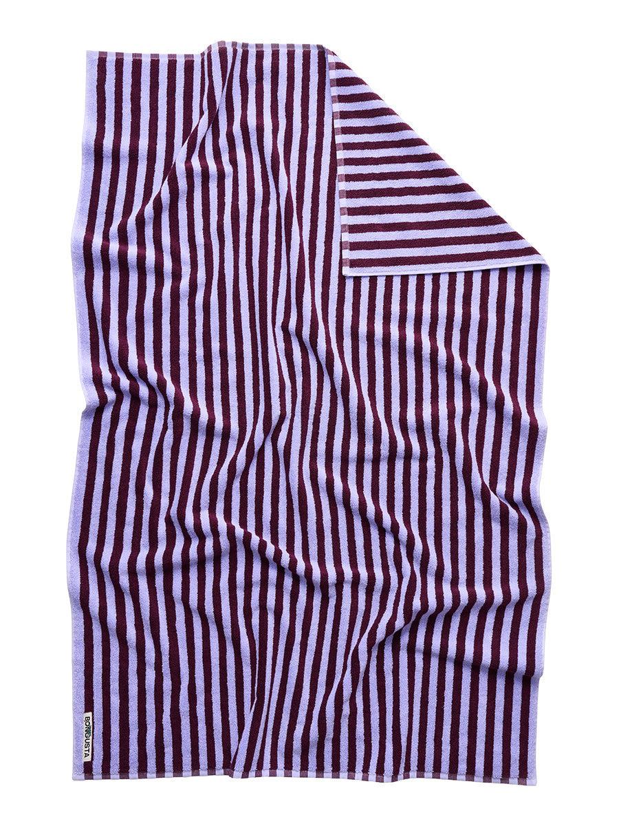 Bongusta - Naram towel, Wine & Lavender Blue - 100 x 150 cm - Jacobsen Plus