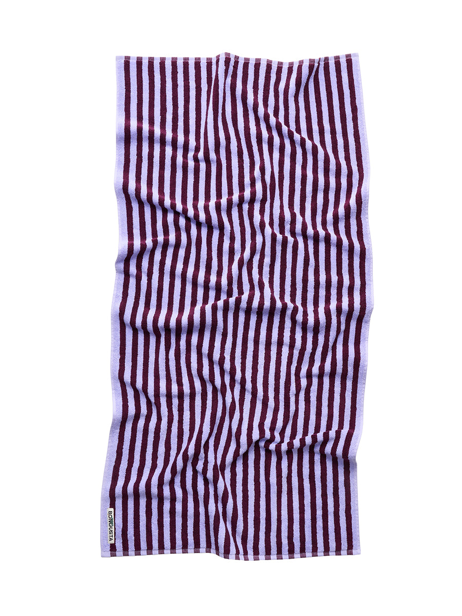 Bongusta - Naram towel, Wine & Lavender Blue - 70 x 140 cm - Jacobsen Plus