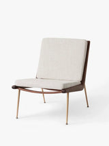 Boomerang HM1 lænestol af Hvidt & Mølgaard - Loop Cream K5042-33 / Valnød - messing - Jacobsen Plus
