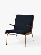 Boomerang HM2 lænestol af Hvidt & Mølgaard - Loop Marine K5042-40 / Valnød - messing - Jacobsen Plus