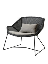 Breeze Loungestol fra Cane-line - Black / Taupe, Cane-line Natté - Jacobsen Plus