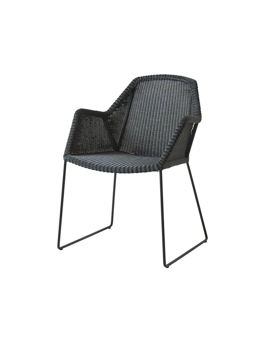 Breeze Havestol m. Meder Stel fra Cane-line - Black / Ingen hynde - Jacobsen Plus