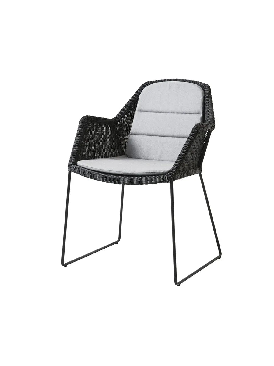 Breeze Havestol m. Meder Stel fra Cane-line - Black / Light grey, Cane-line Natté - Jacobsen Plus
