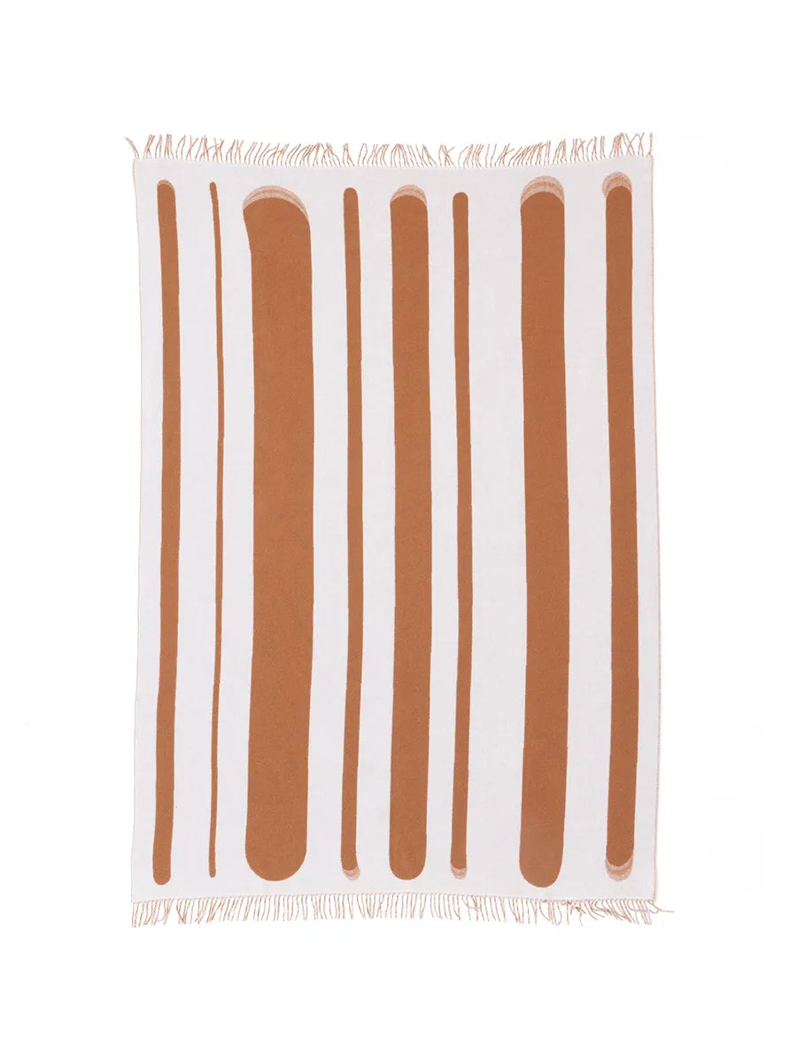 Brush Plaid, tan/milk fra raawii
