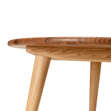 CH008 Sofabord, olieret teak/eg af Hans J. Wegner - H: 44 cm - Jacobsen Plus