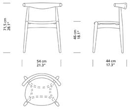 CH20 Elbow Chair i bøg af Hans J. Wegner