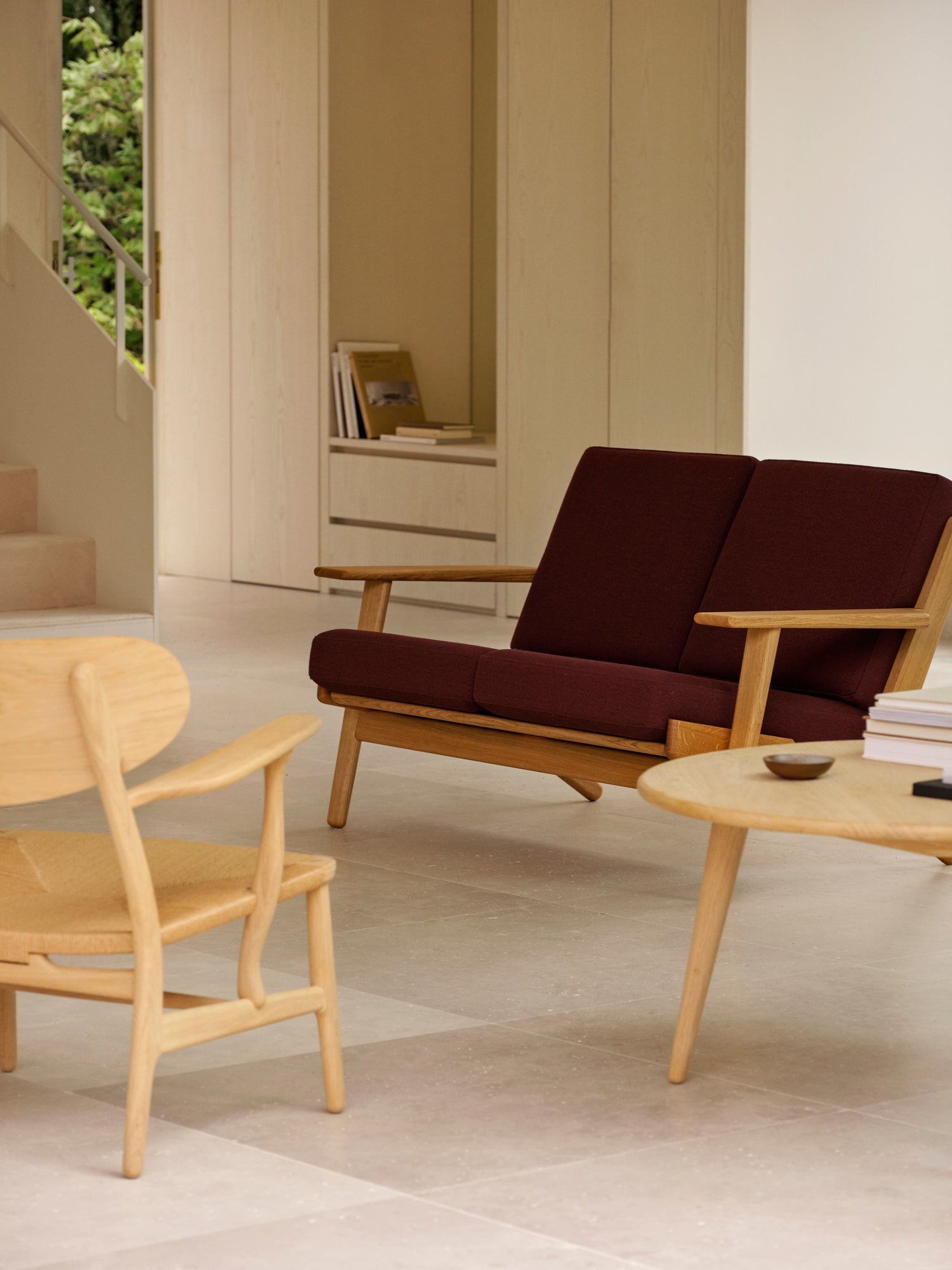 CH292 2 pers. sofa, eg olie af Hans J. Wegner