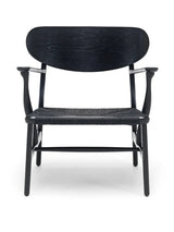 CH22 Loungestol af Hans J. Wegner - Sort / Eg - sortmalet - Jacobsen Plus