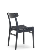 CH23 Spisestol, sort eg med sort flet af Hans J. Wegner