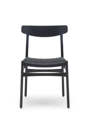 CH23 Spisestol, sort eg med sort flet af Hans J. Wegner