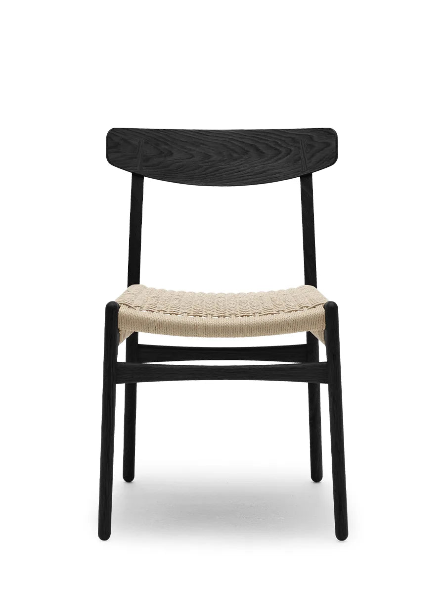 CH23 Spisestol, sort eg af Hans J. Wegner