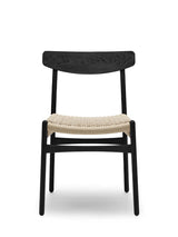 CH23 Spisestol, sort eg af Hans J. Wegner